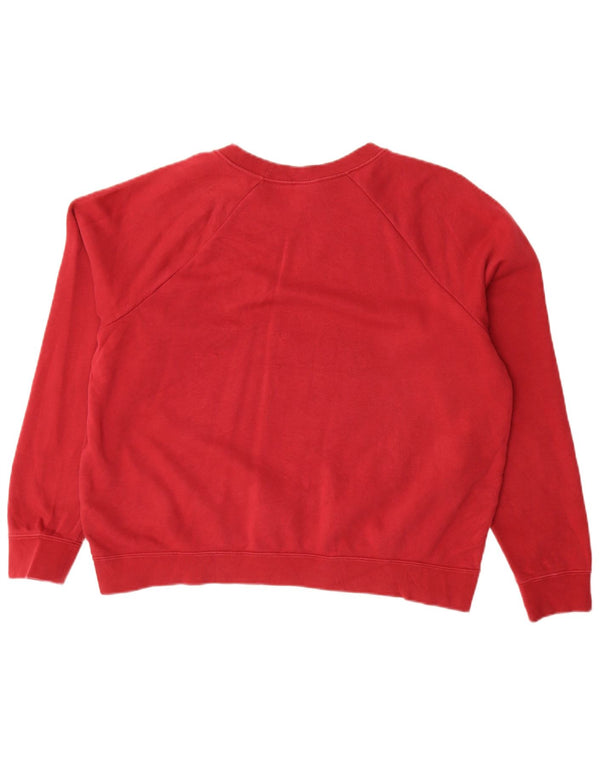 Pulover supradimensionat pentru femei Nike UK 16 Bumbac roșu mare