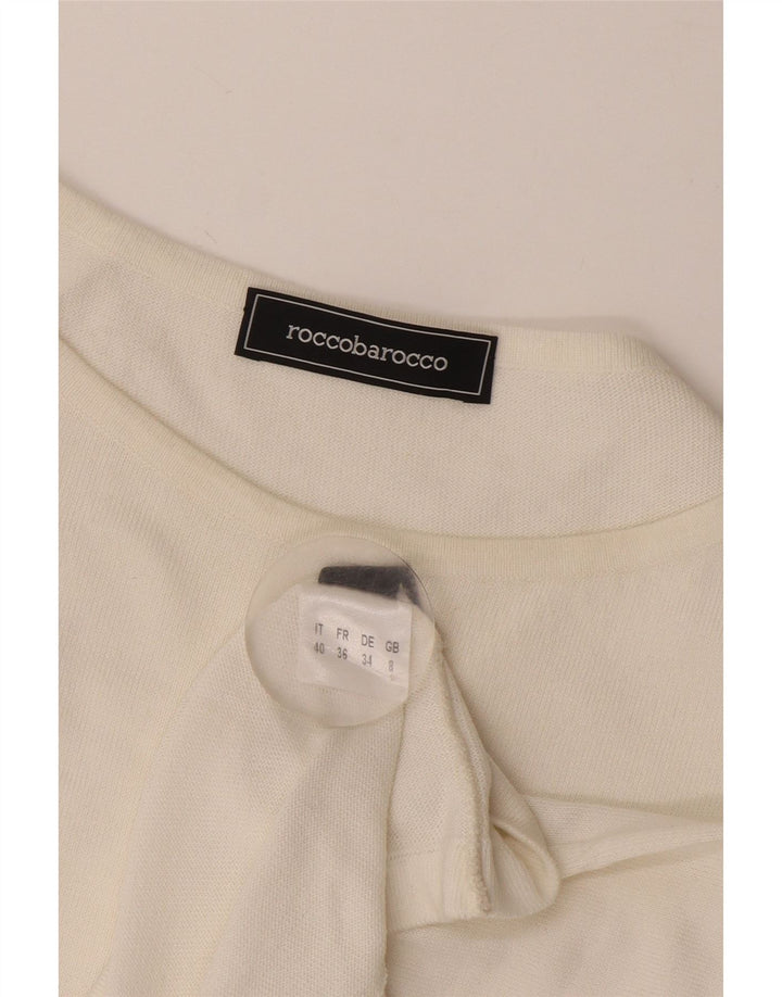 Bluză Crop Top Femei Roccobarocco UK 8 Small White