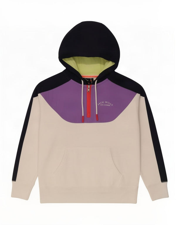 Pulover supradimensionat pentru femei Jack Wills UK 8, mic, alb, bloc de culoare