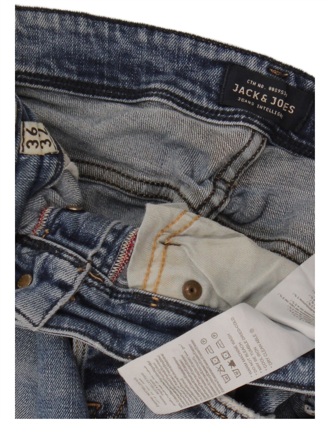 JACK & JONES Pantaloni scurți din denim învechit pentru bărbați W36 Bumbac albastru mare