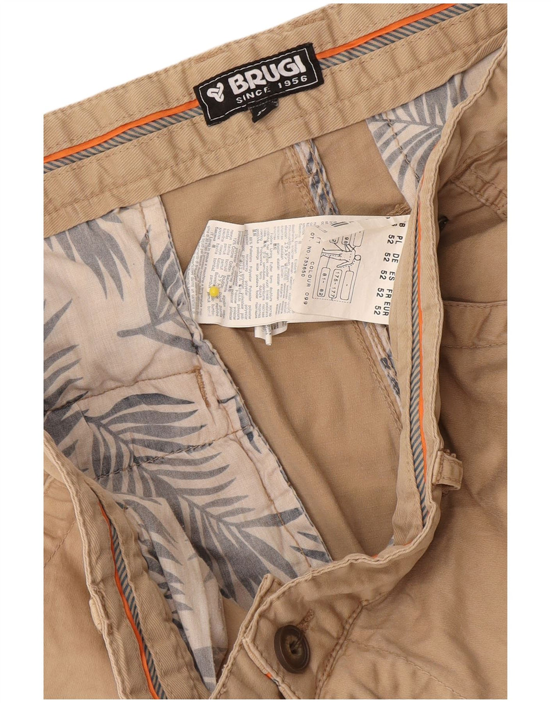 Pantaloni scurți cargo pentru bărbați Brugi W36, mare, bej, bumbac
