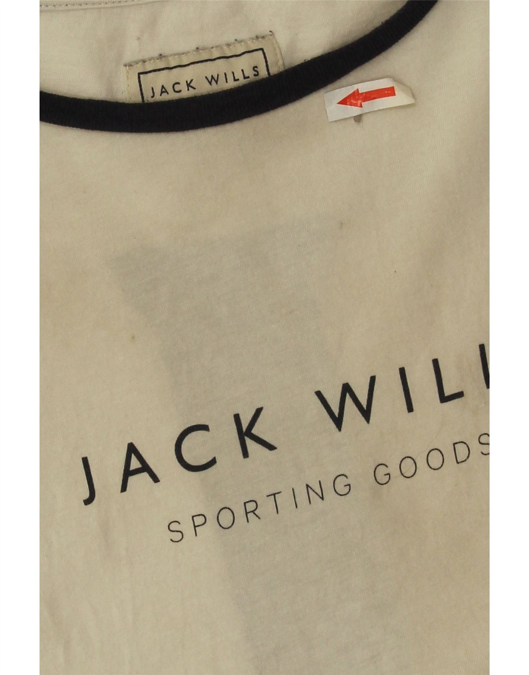 Tricou cu grafic Jack Wills pentru bărbați Top mediu alb din bumbac color bloc