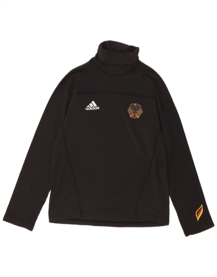 Adidas Mens Graphic Top Long Sleeve UK 34/36 Small Black Polyester