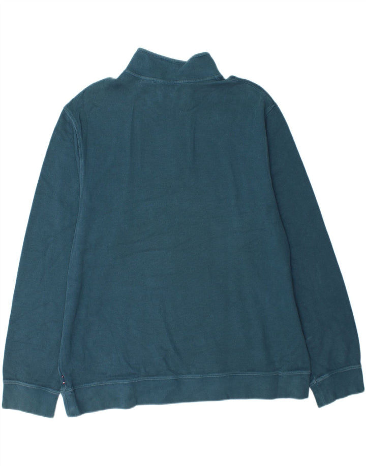 Pulover pentru bărbați IZOD, cu fermoar și gât, bumbac albastru 2XL