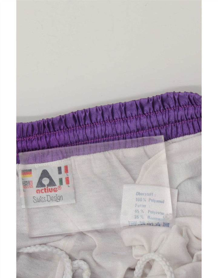 Pantaloni de trening pentru bărbați activi Pantaloni de jogging mari poliamidă geometrică violet