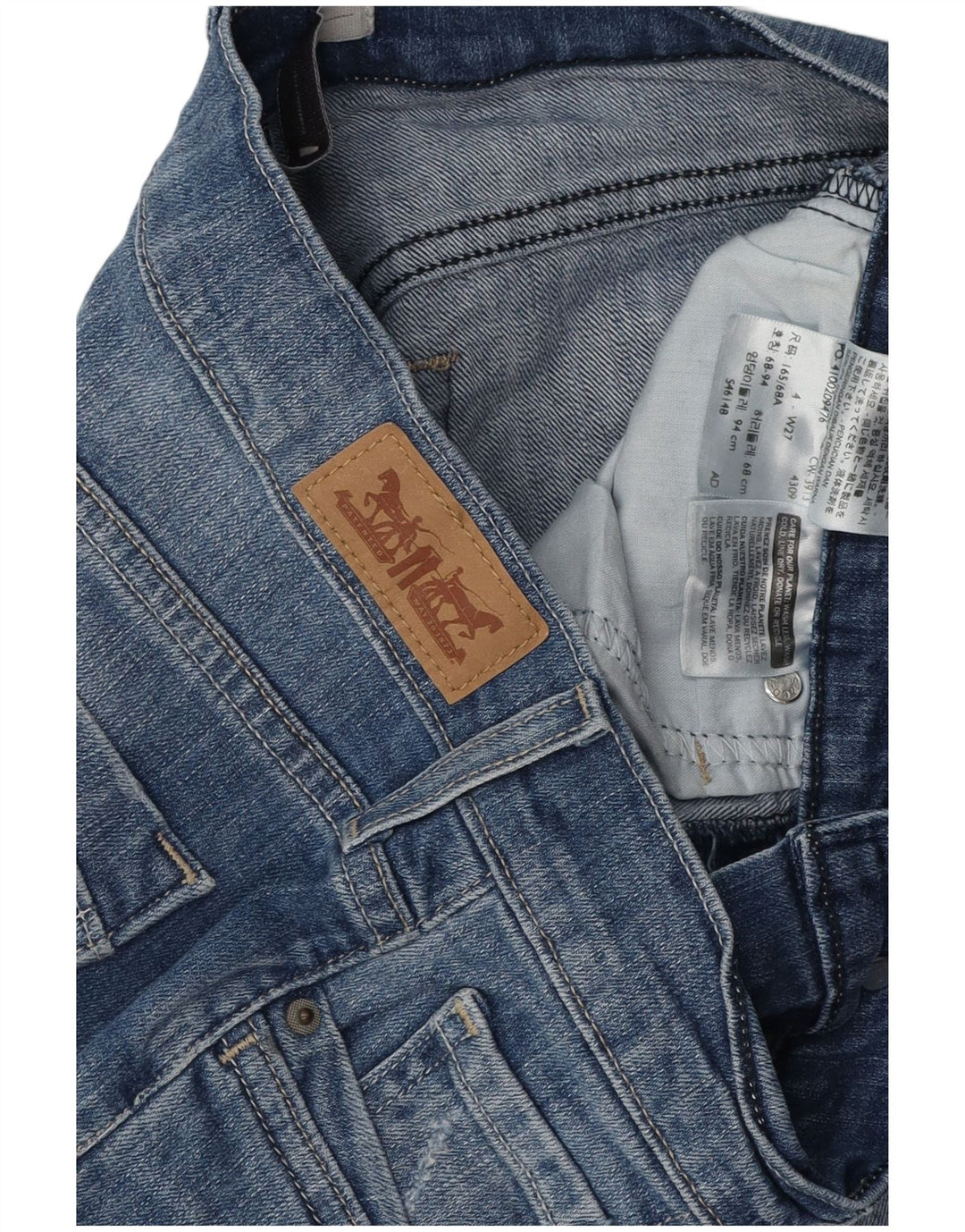Jeans Capri pentru femei LEVI'S US 4 Small W27 L18 Blue Bumbac