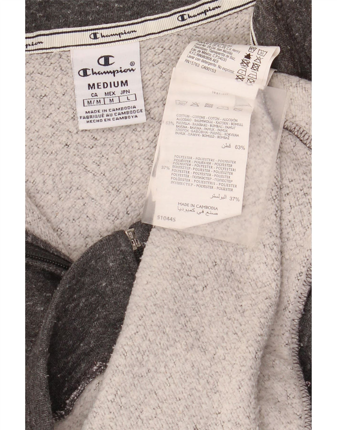 Jachetă de trening supradimensionată pentru femei Champion UK 14 Medium Grey Flecked