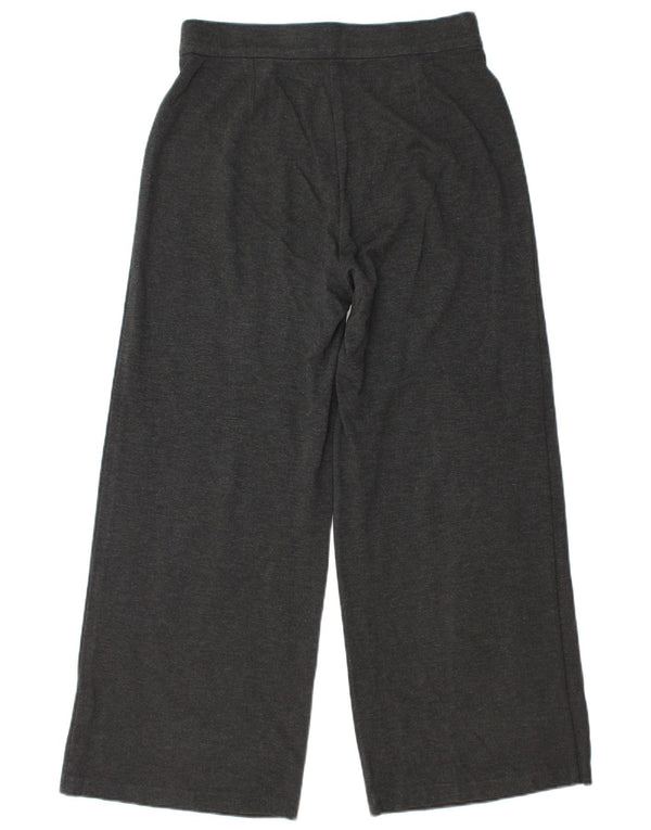Pantaloni pentru femei Marks & Spencer cu picioare largi UK 12 Medium W30 L27 Gri Viscoză