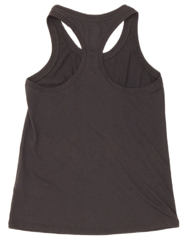 Top cu vestă grafică Nike Dri Fit pentru femei UK 10 Poliester negru mic