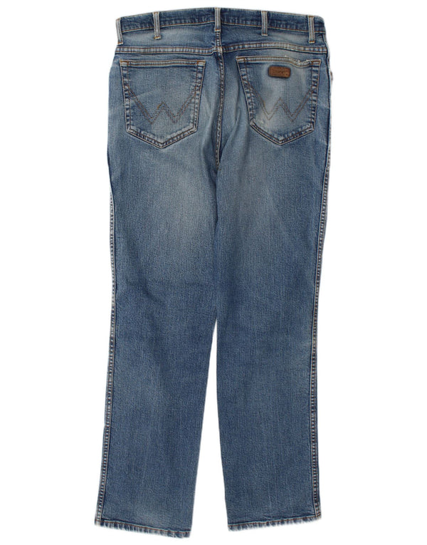 Blugi drepte Wrangler pentru bărbați Texas Distressed W34 L32 Bumbac albastru