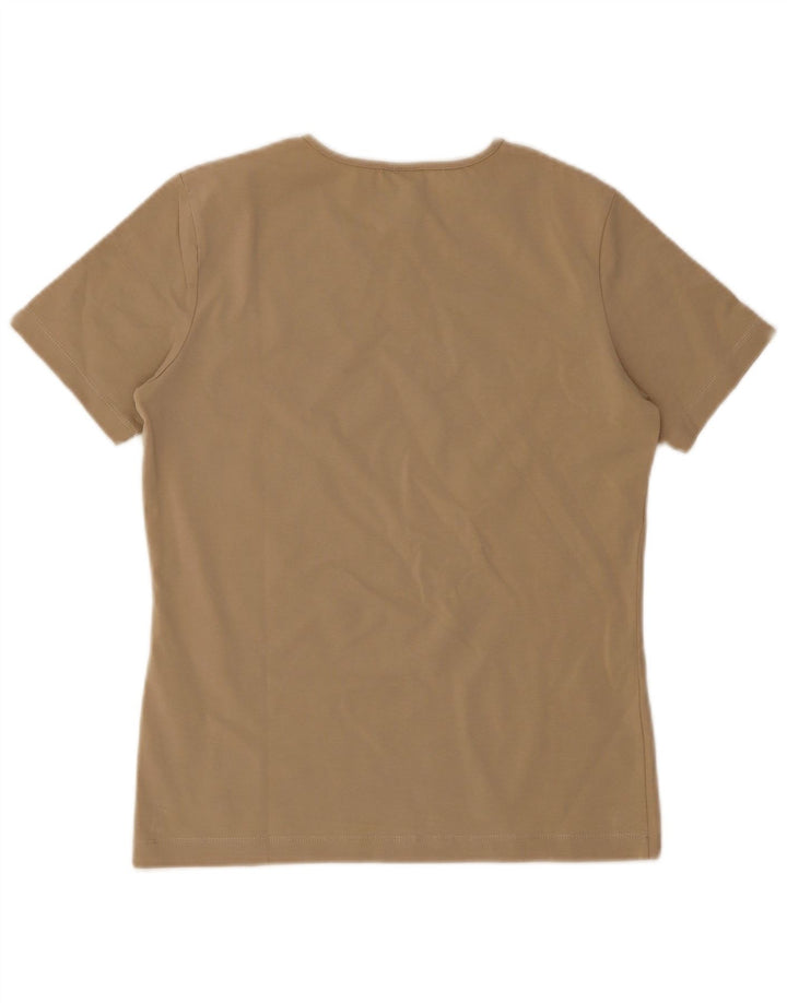 Trussardi Tricou pentru femei Top UK 14 Large Beige