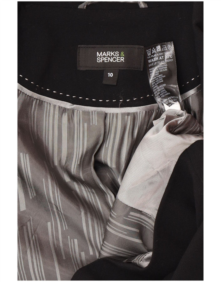 Jachetă pentru femei Marks & Spencer cu 1 nasture, UK 10, poliester negru mic
