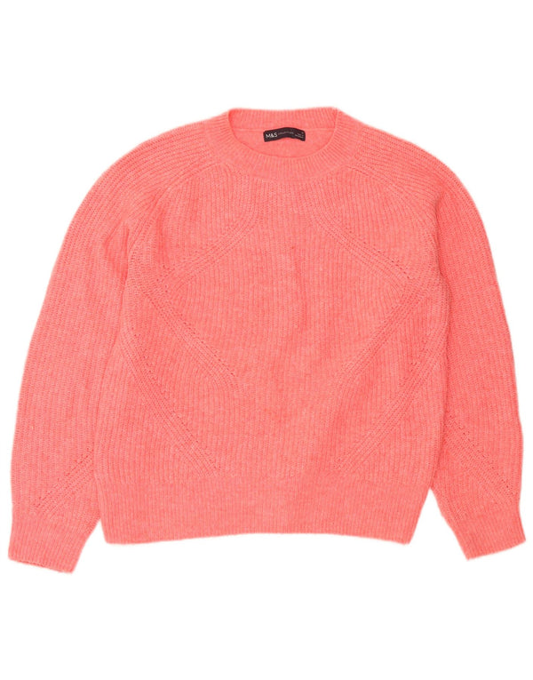 Pulover pentru femei Marks & Spencer Crop Crew Deck Pulover UK 10 Small Pink