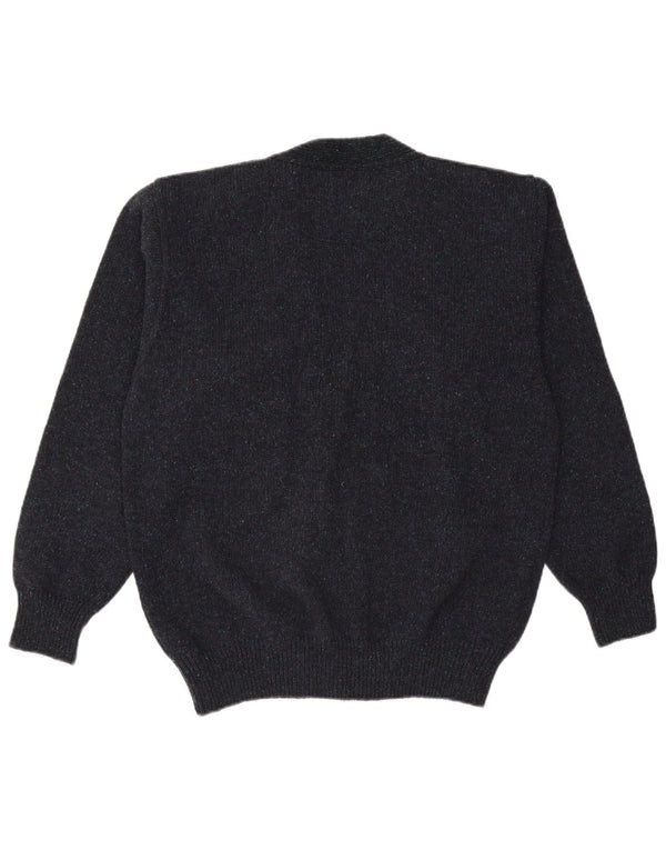 Pulover Cardigan Vintage pentru Barbati IT 50 Mediu Lână Bleumarin
