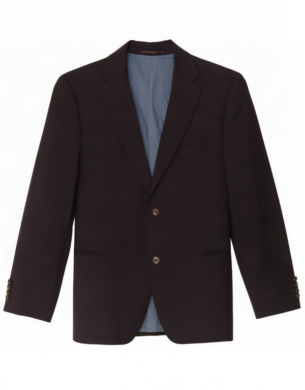 Blazer pentru bărbați Hugo Boss, cu 2 nasturi, UK 42 XL, lână cu dungi, albastru bleumarin