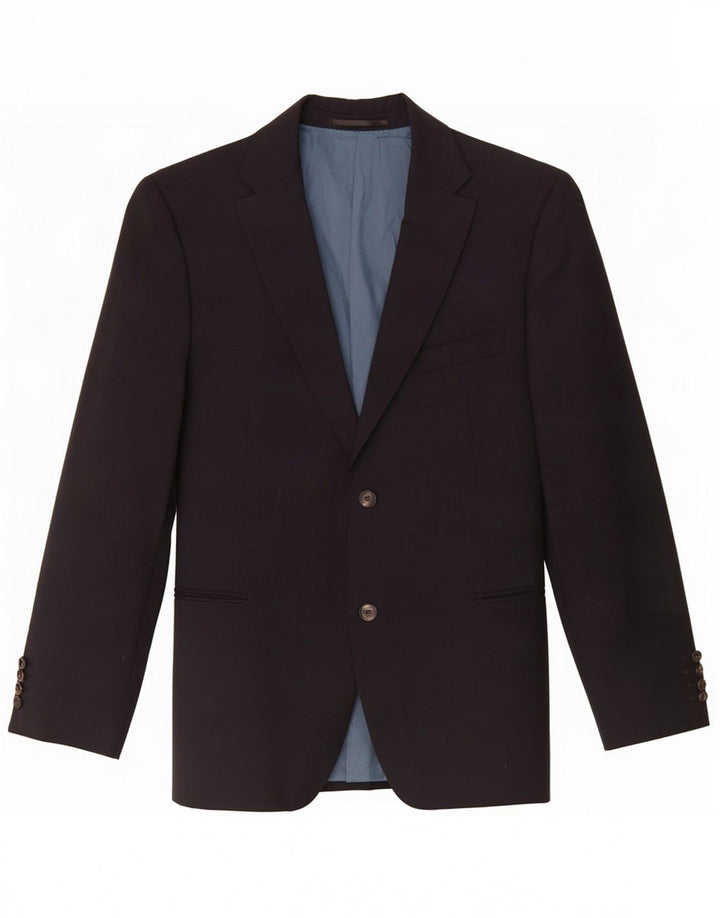 Blazer pentru bărbați Hugo Boss, cu 2 nasturi, UK 42 XL, lână cu dungi, albastru bleumarin