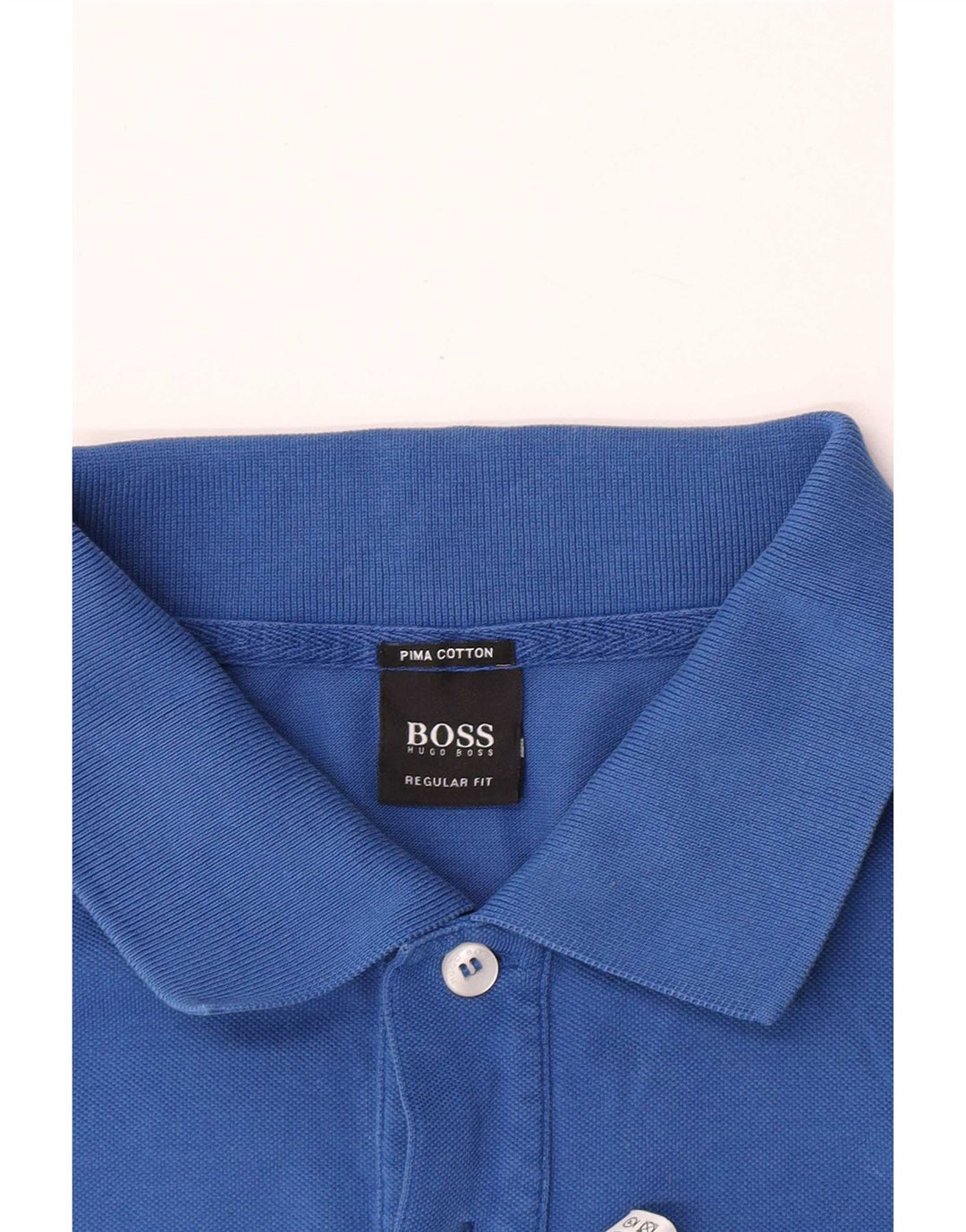 Cămașă polo Hugo Boss pentru bărbați, cu formă normală, mare, albastru, bumbac