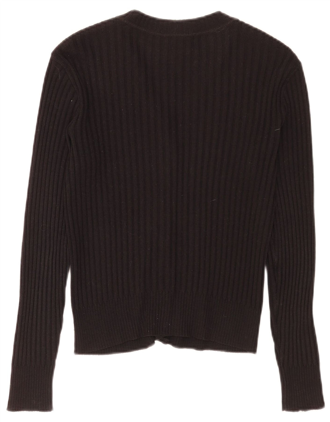 Pulover vintage cardigan crop pentru femei EU 36 Mic Negru Poliacrilic