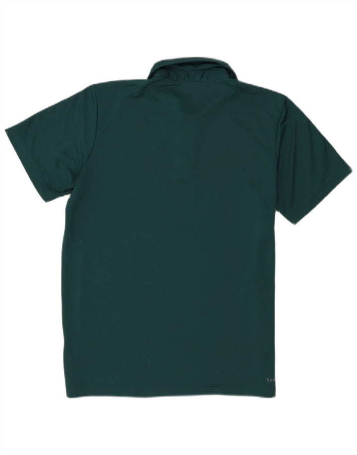 Tricou polo Adidas Climalite pentru bărbați, poliester verde mediu