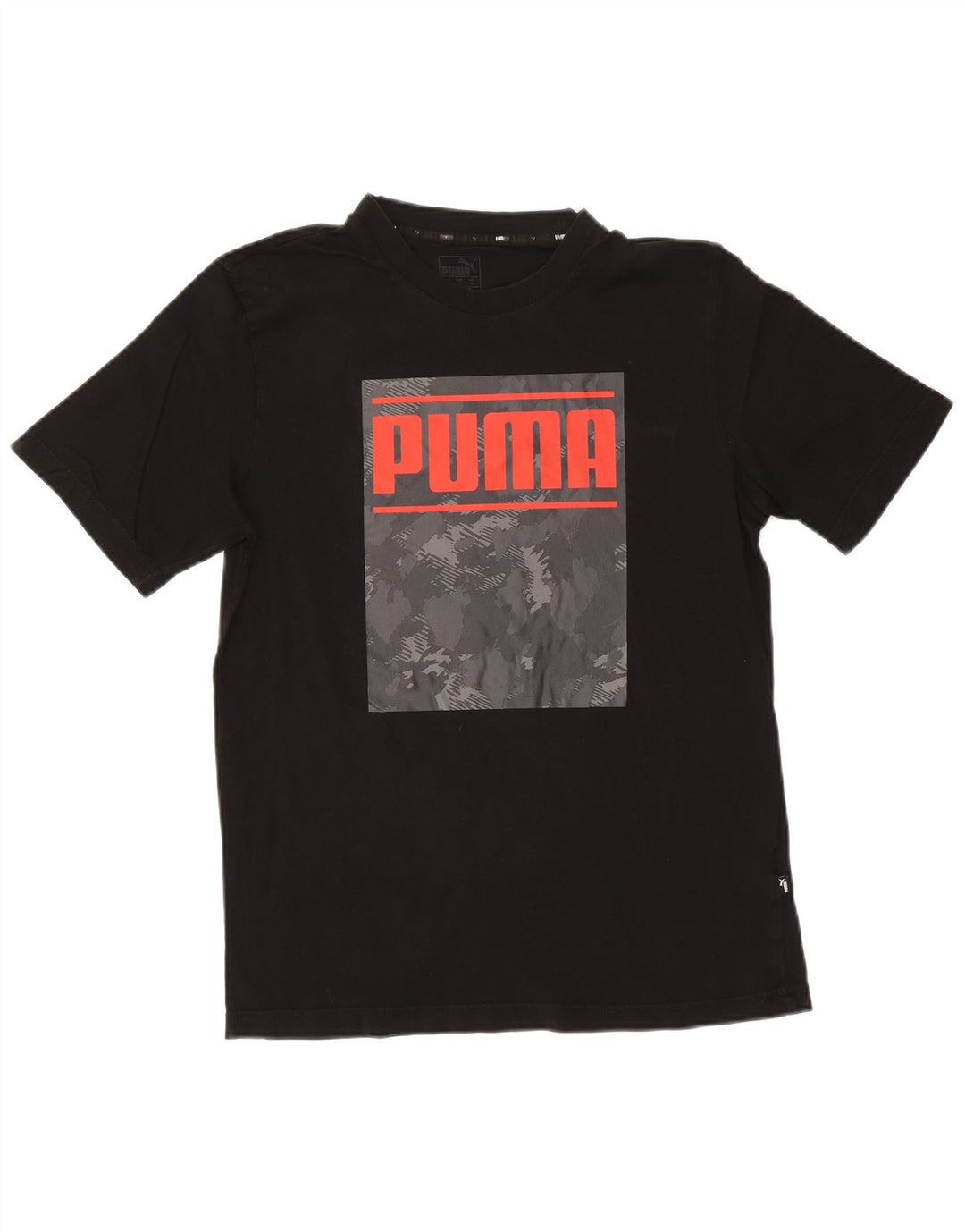 Tricou grafic Puma pentru bărbați Top mediu negru bumbac