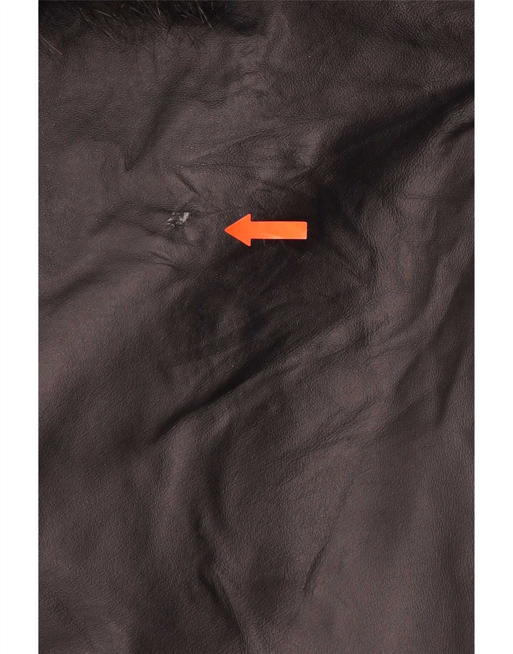 Palton de piele supradimensionat pentru femei Wallis UK 10 Small Black
