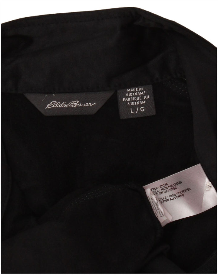 EDDIE BAUER Jachetă de trening pentru bărbați, mare, negru, poliester