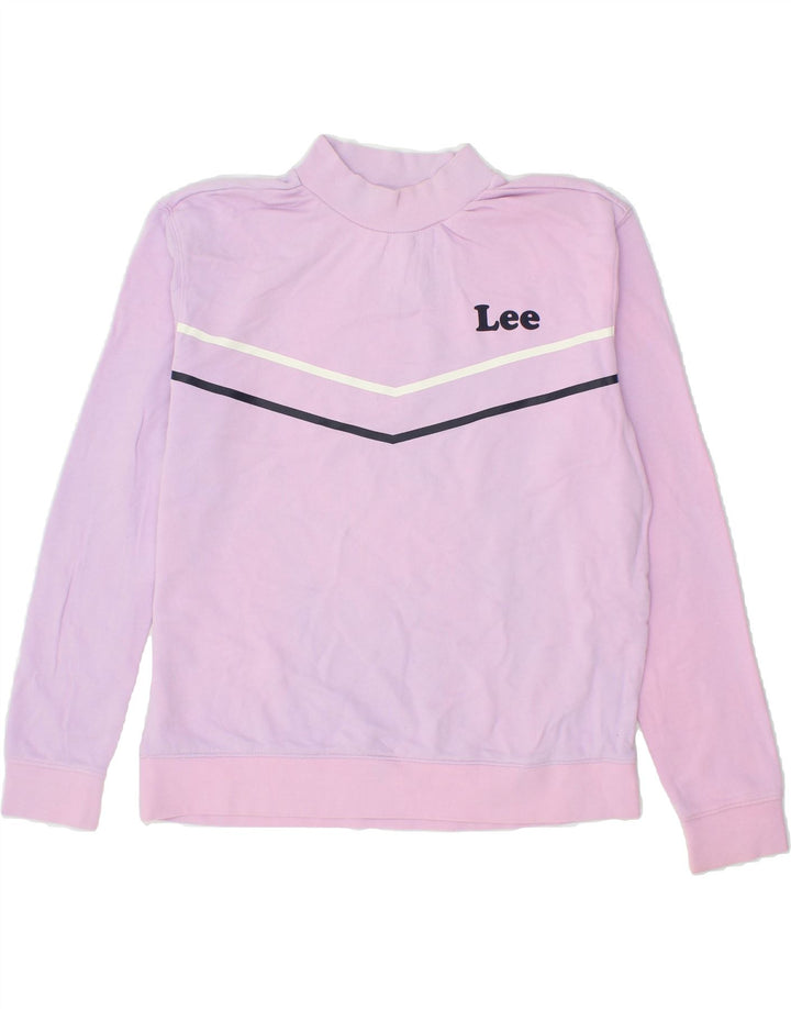 LEE Womens Regular Fit Sweatshirt Jumper UK 14 Medium Pink Cotton Vintage Lee and Second-Hand Lee from Messina Hembry 