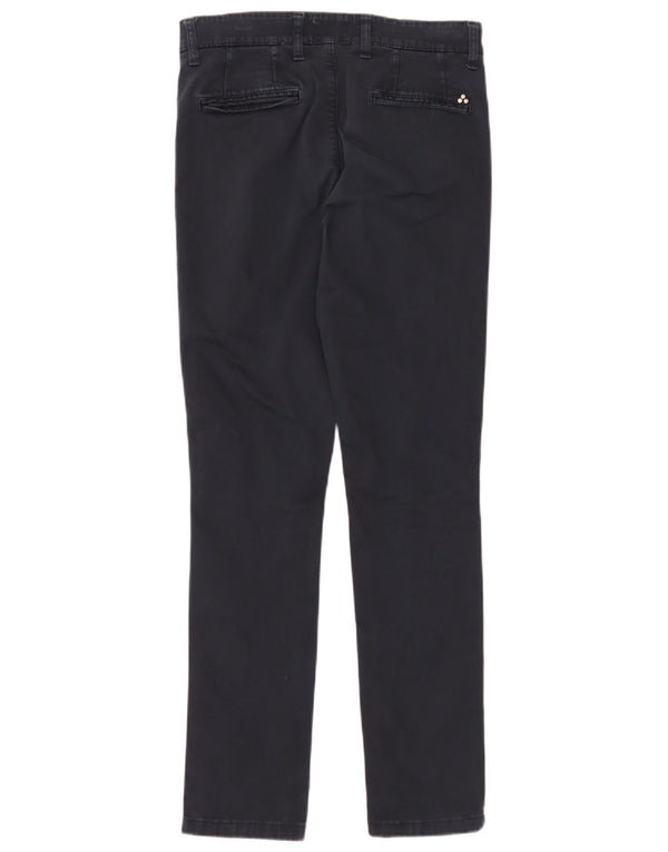 PEUTEREY Pantaloni chino subțiri pentru bărbați IT 44 XS L30 L32 Bumbac bleumarin