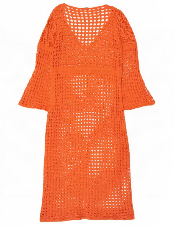 Rochie oversize din croșetat pentru femei Zara UK 16 mare portocaliu