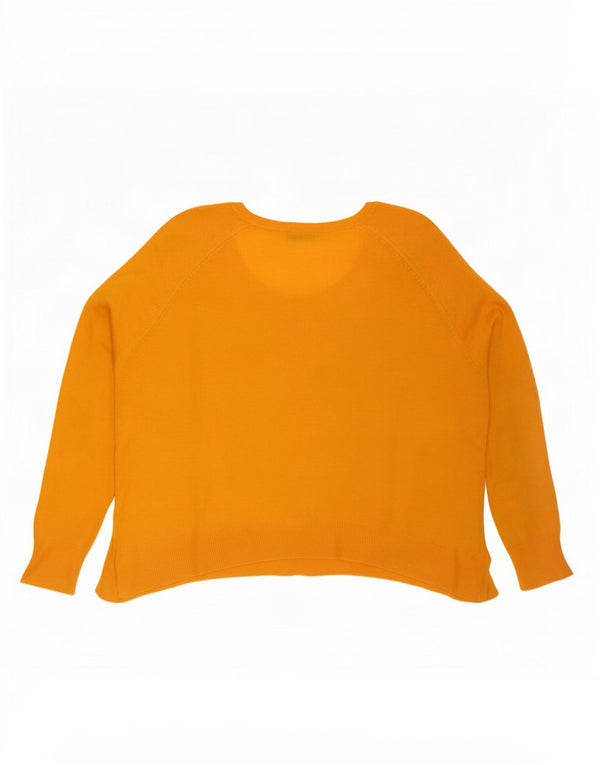 Pulover de damă Zara Crop oversize cu gât barcă UK 10 Mic Portocaliu
