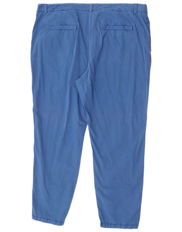 Pantaloni chino conici pentru femei Marks & Spencer UK 20 2XL W40 L29 Albastru Bumbac