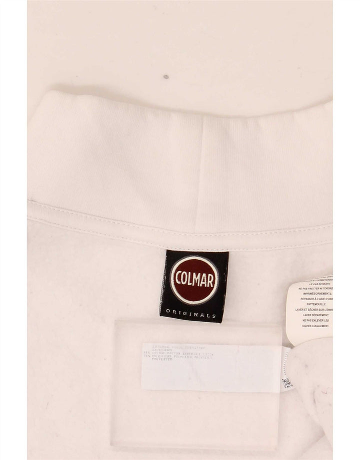 Pulover Colmar pentru femei supradimensionat, UK 10, bumbac alb mic