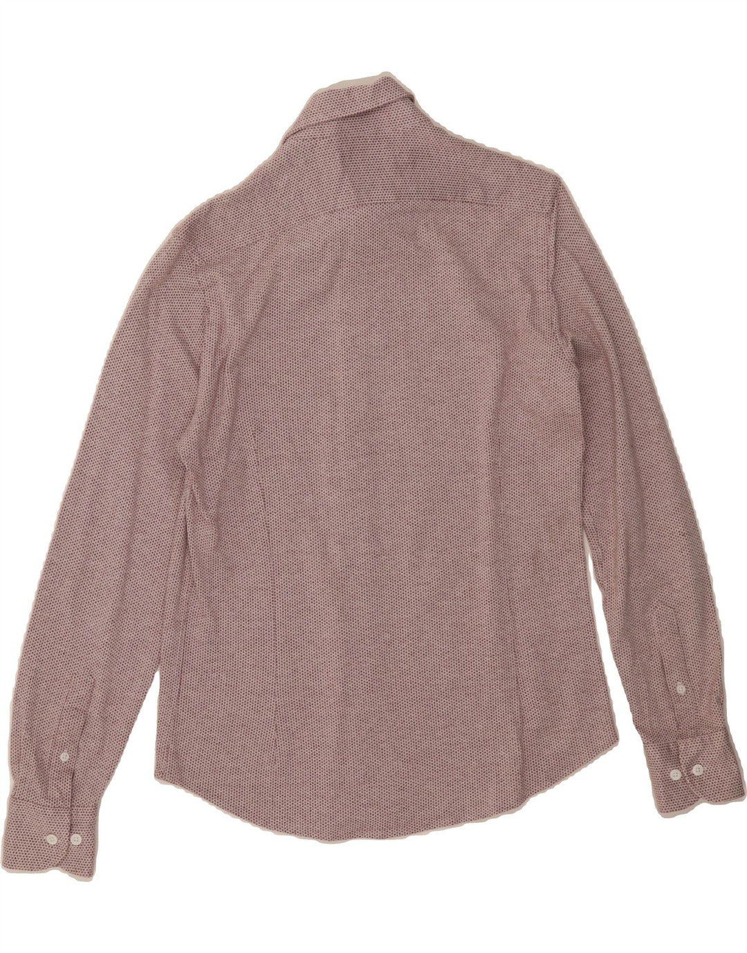 MASSIMO DUTTI Mens Shirt Small Burgundy Spotted Cotton Vintage Massimo Dutti and Second-Hand Massimo Dutti from Messina Hembry 