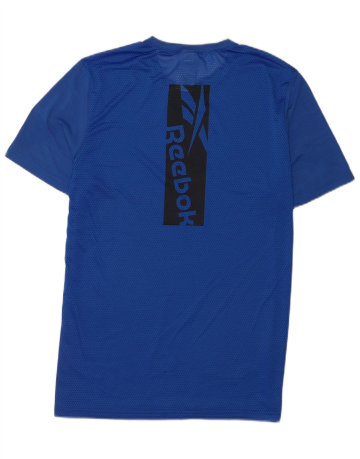 Tricou grafic înalt pentru bărbați Reebok Top mare albastru din nailon