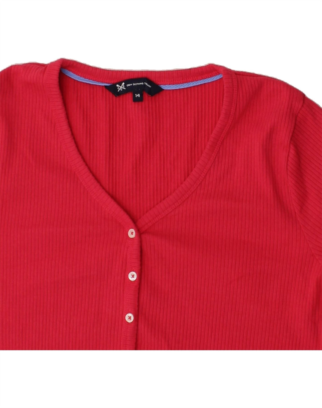 CREW CLOTHING Womens Blouse Top UK 14 Medium Pink Cotton Vintage Crew Clothing and Second-Hand Crew Clothing from Messina Hembry 