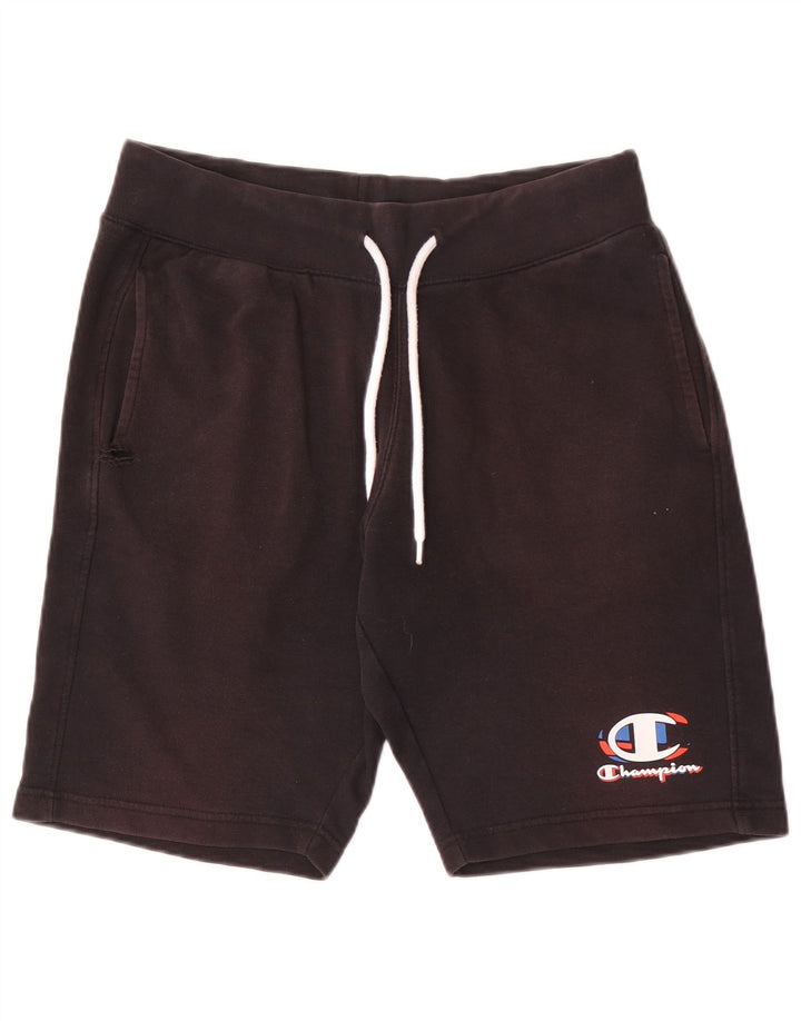 Pantaloni scurți sport Champion pentru bărbați, bumbac mediu negru