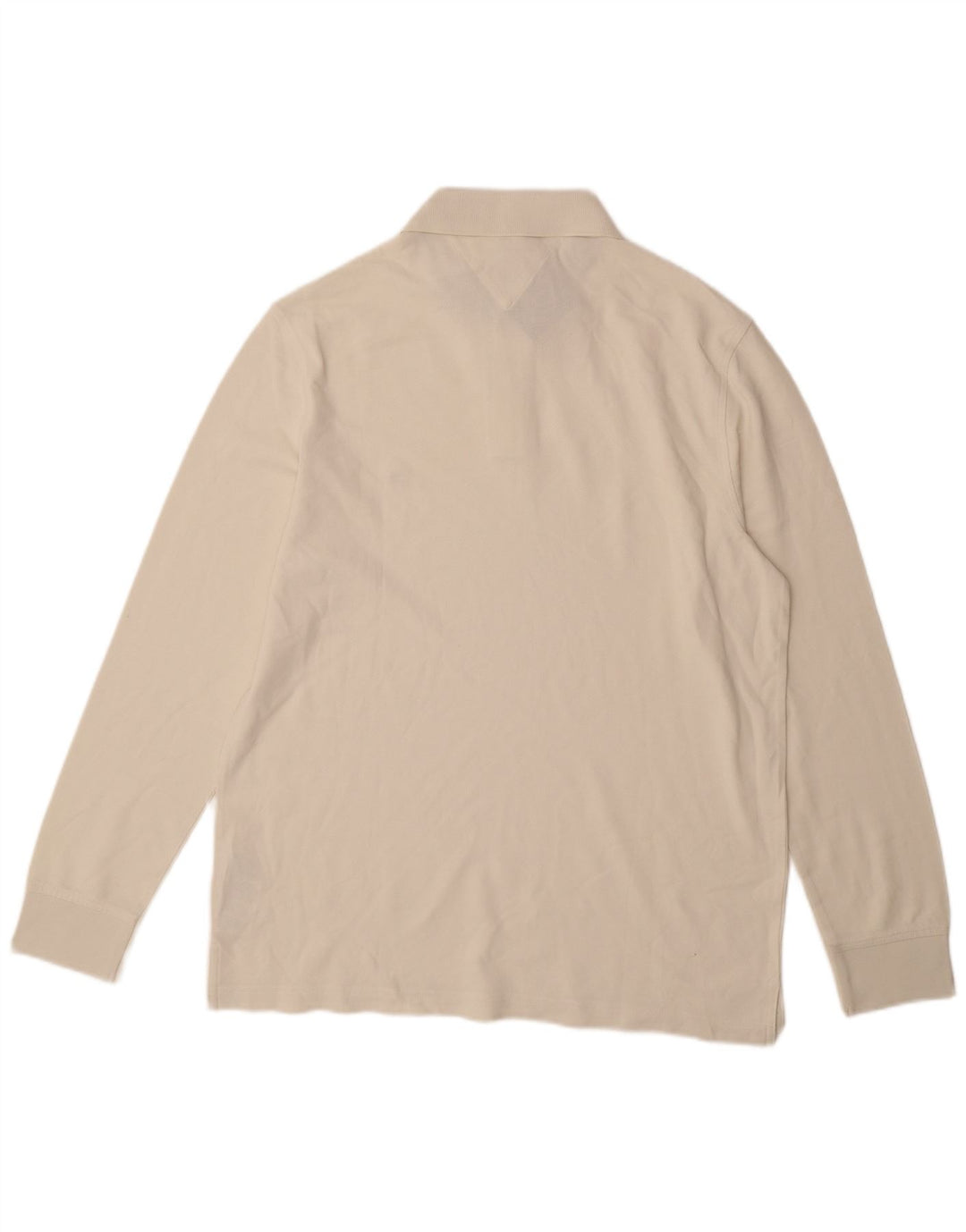 TOMMY HILFIGER Cămașă polo cu mânecă lungă pentru bărbați, mare, de culoare albă