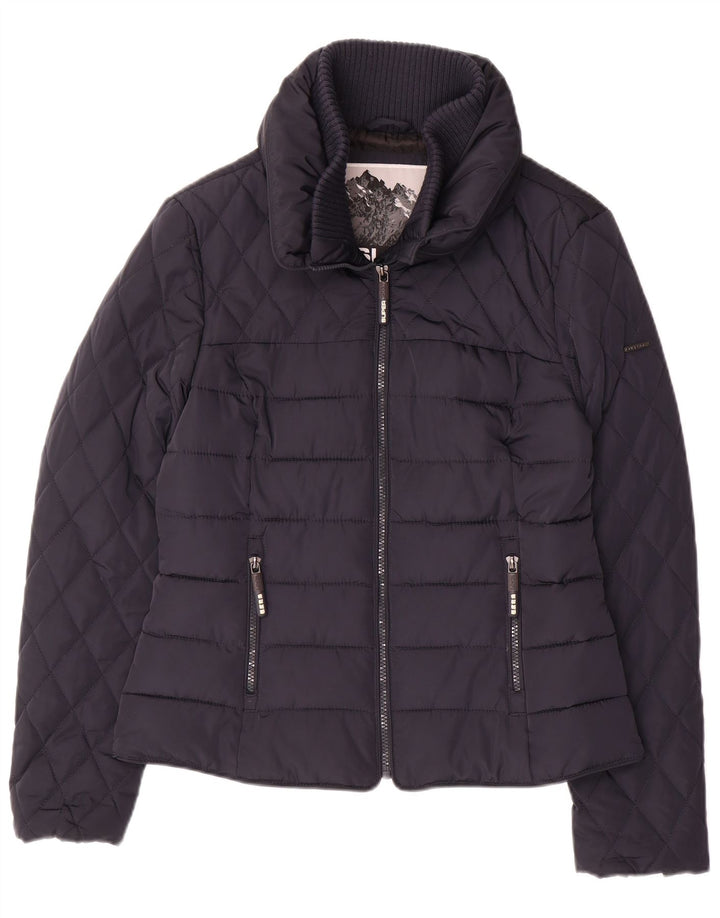 Jachetă căptușită Superdry pentru femei UK 14 Medium Bleumarin Poliester