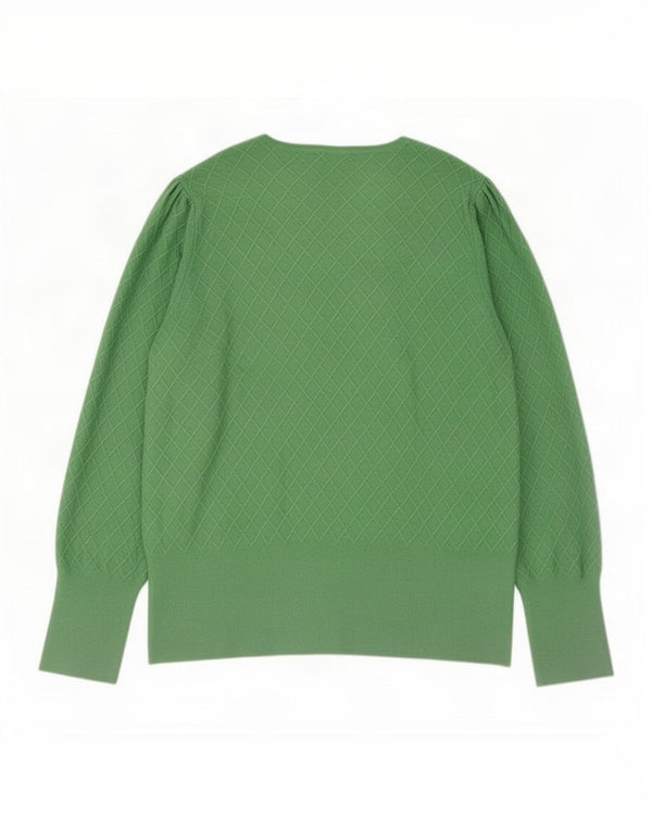 Pulover pentru femei Marks & Spencer cu gât de barcă UK 20 2XL, verde, viscoză