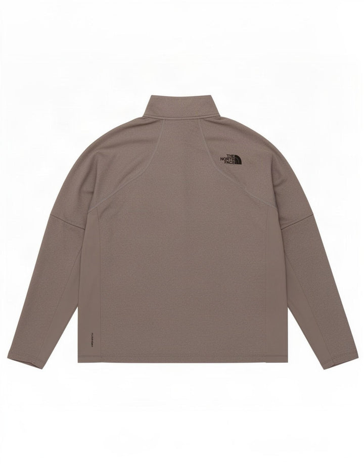 Top de trening The North Face, pentru bărbați, cu fermoar și gât, poliester mare, gri