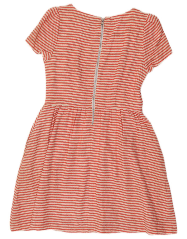 Juicy Couture Rochie A-Line pentru femei UK 10 Bumbac cu dungi roșii mici