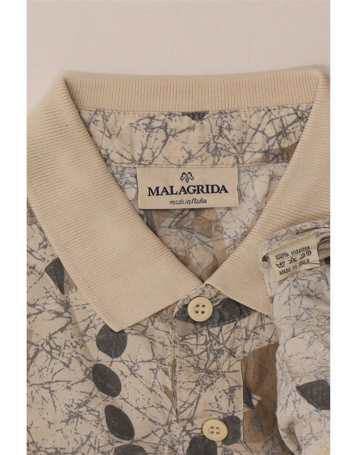 Cămașă cu mânecă scurtă pentru bărbați Malagrida, cu model abstract, XL, viscoză gri