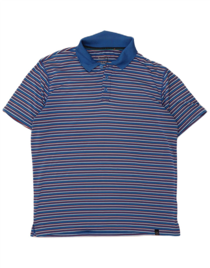 Tricou polo IsoCool pentru bărbați Mountain Warehouse, cu dungi albastre medii
