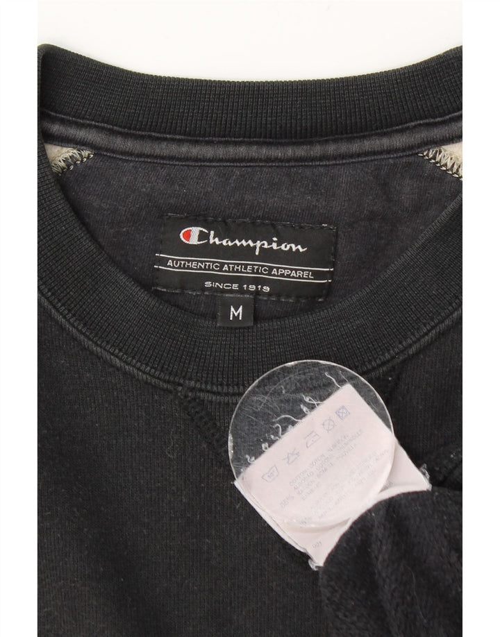 Pulover grafic pentru bărbați Champion Pulover mediu din bumbac color bloc negru