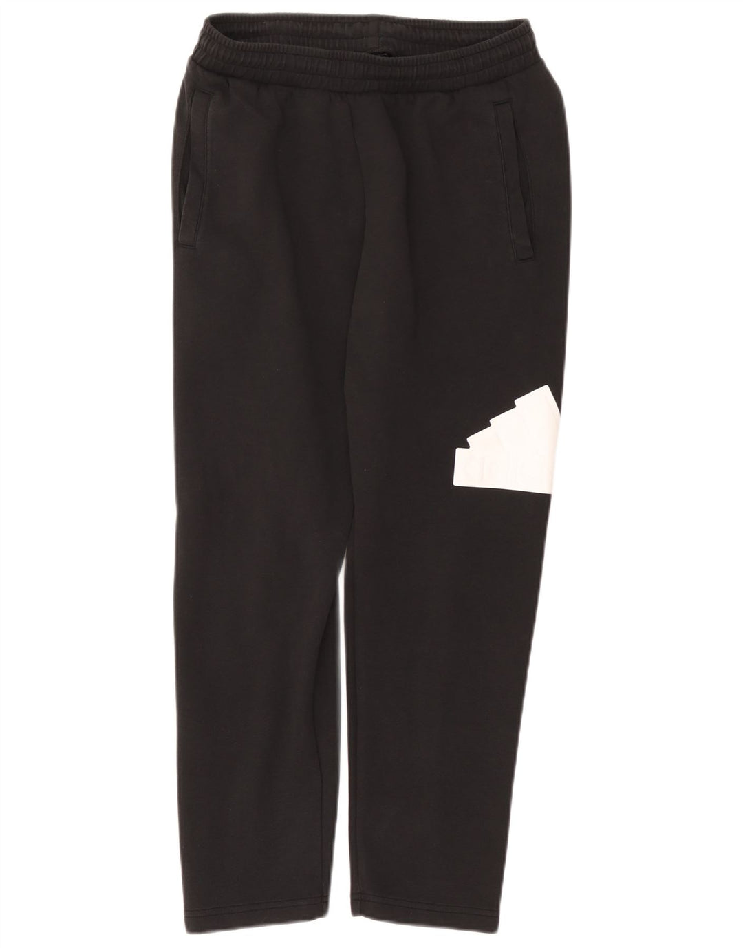 Pantaloni de trening Adidas pentru bărbați, bumbac negru mediu