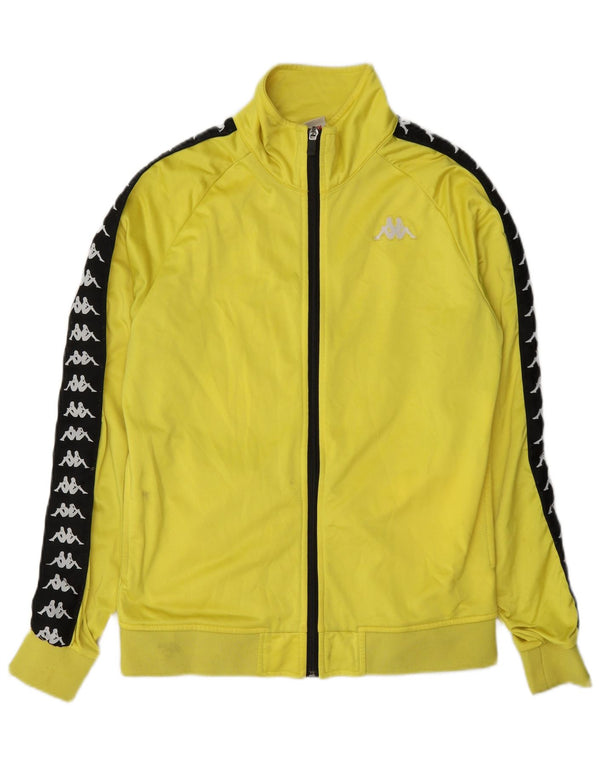 Jachetă de top pentru trening grafic Kappa pentru femei UK 14 Medium Yellow Colorblock