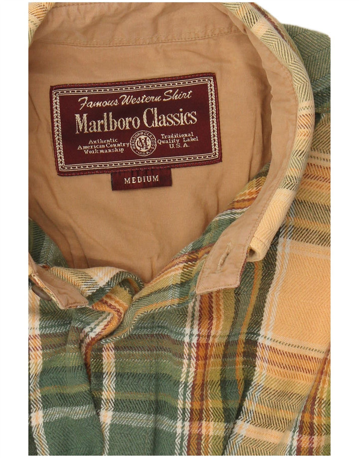 Cămașă de flanel pentru bărbați MARLBORO CLASSICS Medium Green Check