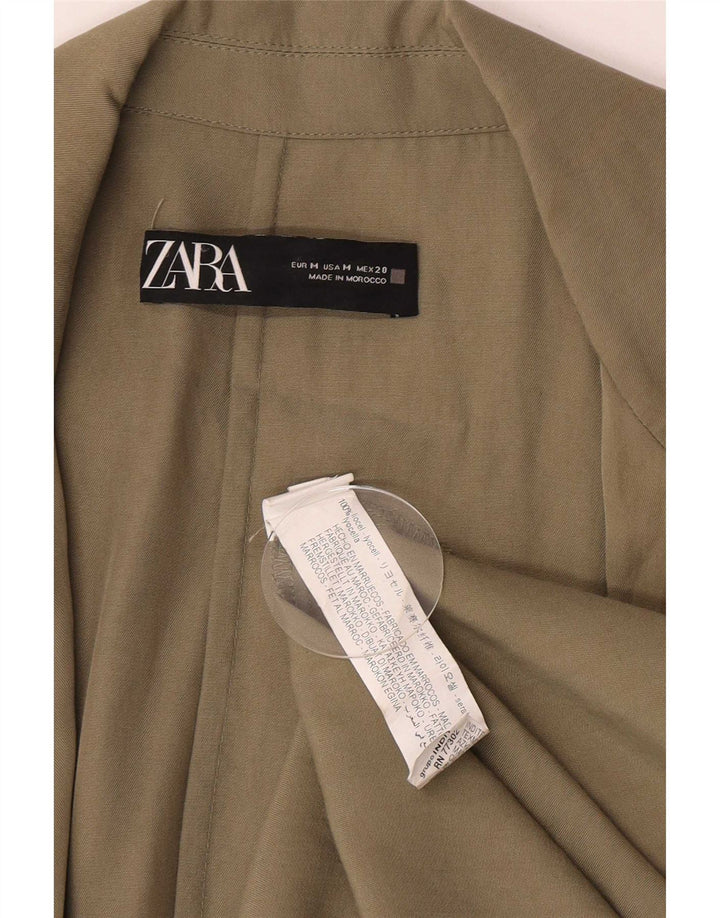Pardesiu deschis pentru femei Zara UK 14 Medium Khaki Lyocell