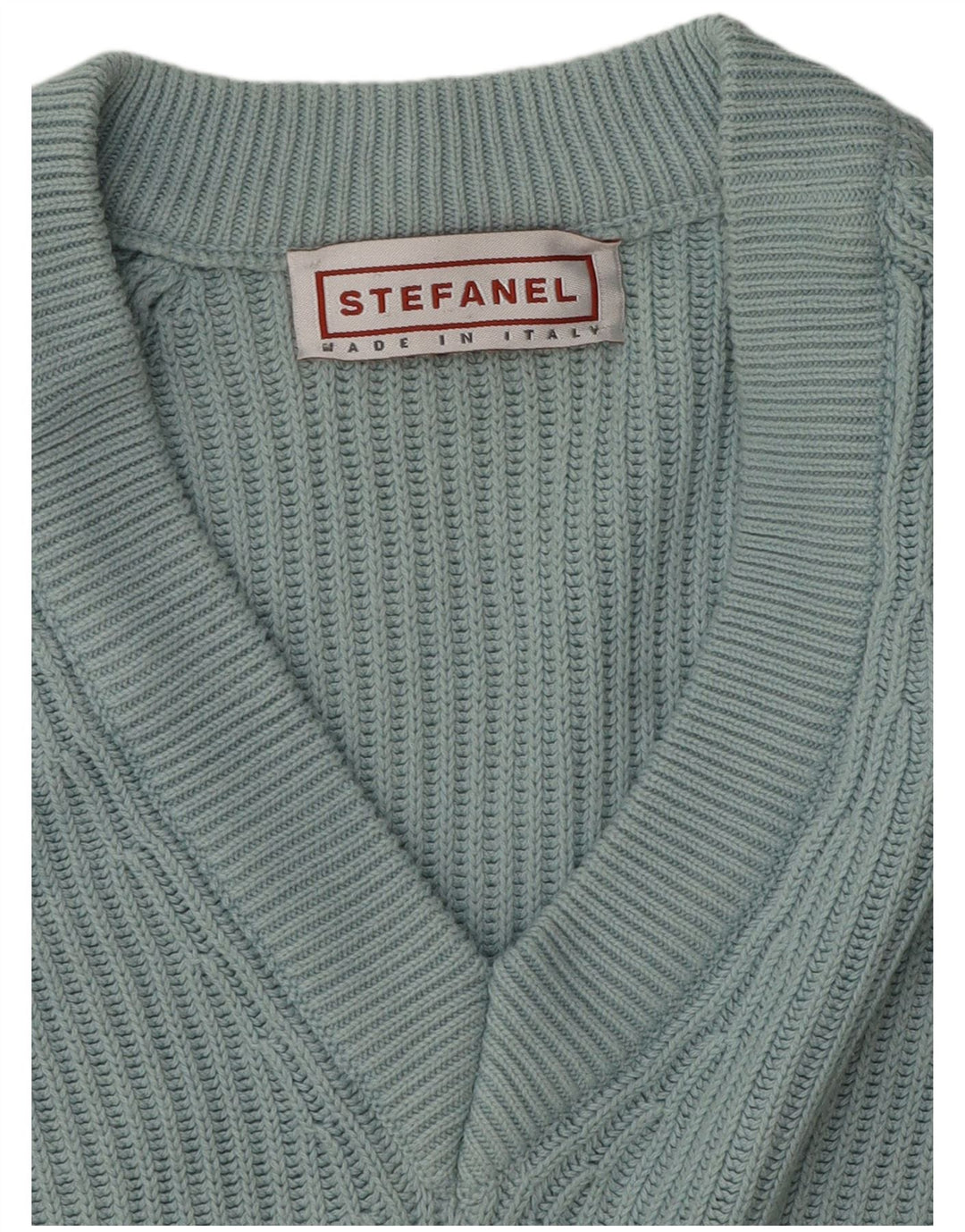 Pulover pentru femei cu decolteu în V Stefanel UK 16 Large Blue