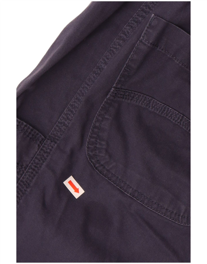 WEIRD FISH Pantaloni Capri pentru femei UK 14 Large W34 Bumbac bleumarin